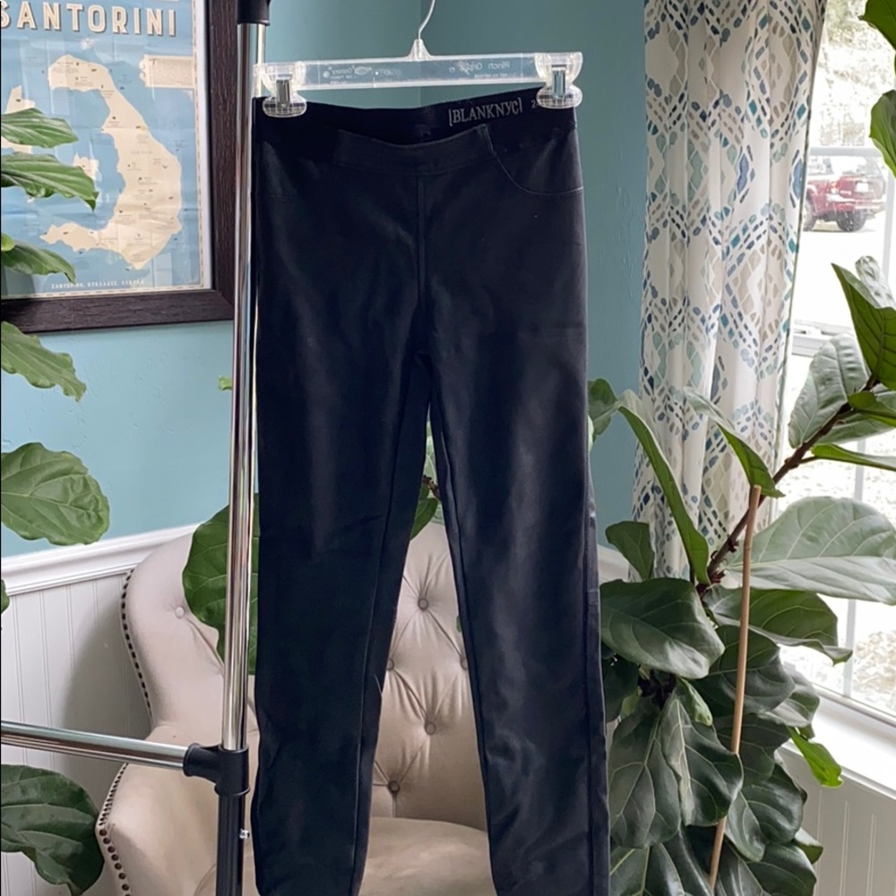 Blank NYC pull-on faux leather leggings